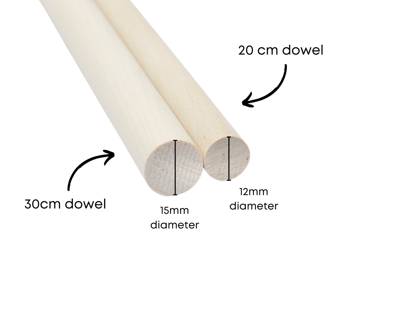 Wooden Dowel (2 sizes available)