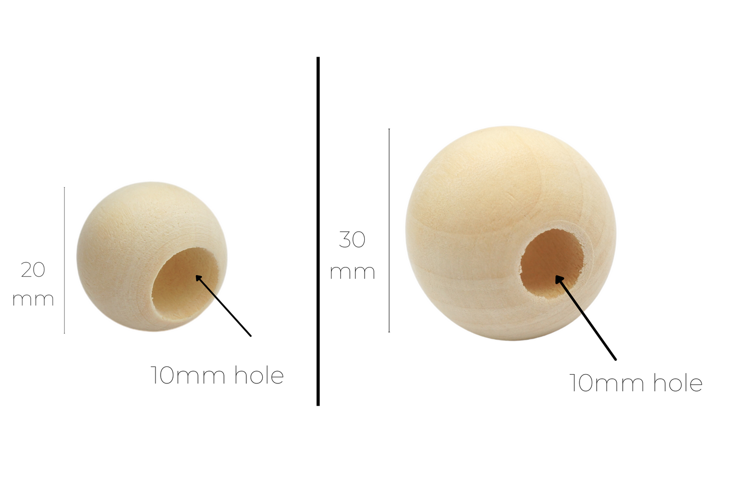 Wooden Beads (2 sizes available)