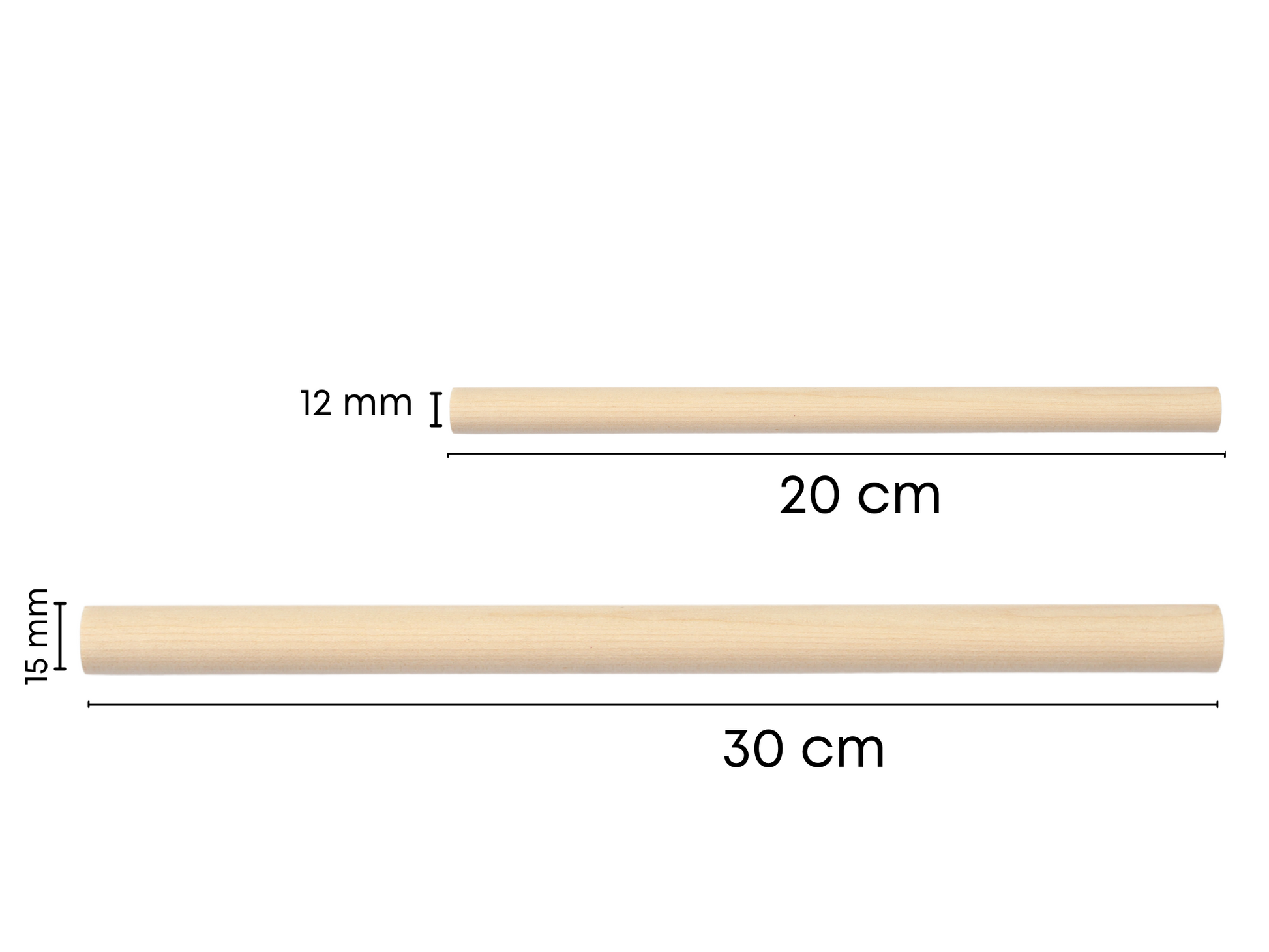 Wooden Dowel Rod 20cm - 5mm