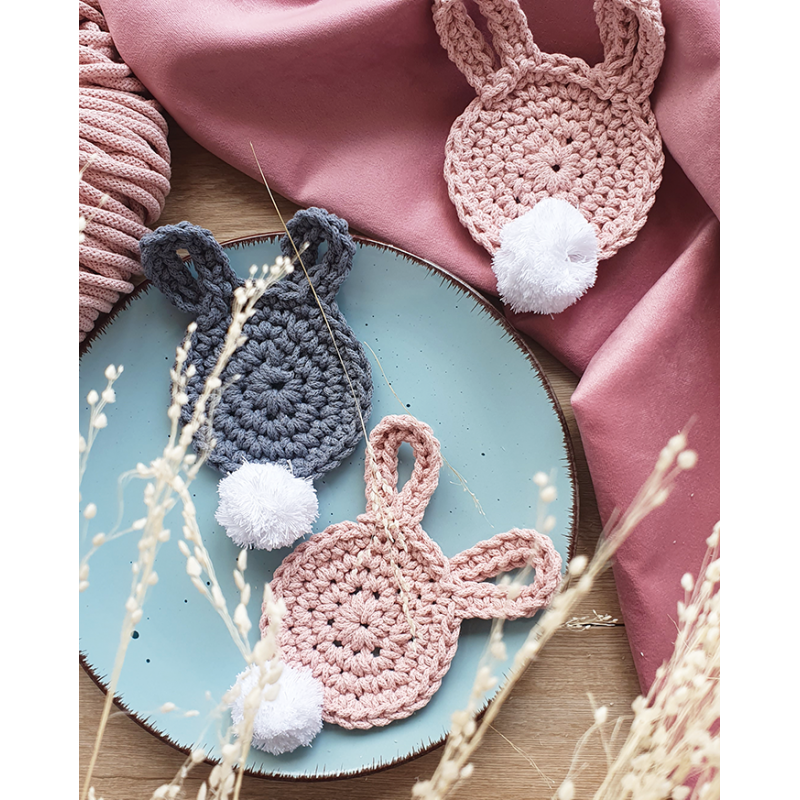 CROCHET BUNNY COASTERS